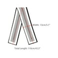thumbnail image 3 of INSPIRE CHIC Women Striped Contrast Color Scarf, Satin Skinny Long Hair Ribbon Handbag Handle Wrap Neck Tie Scarves Neckerchief 43.3x5.1"(LxW) White, 3 of 6
