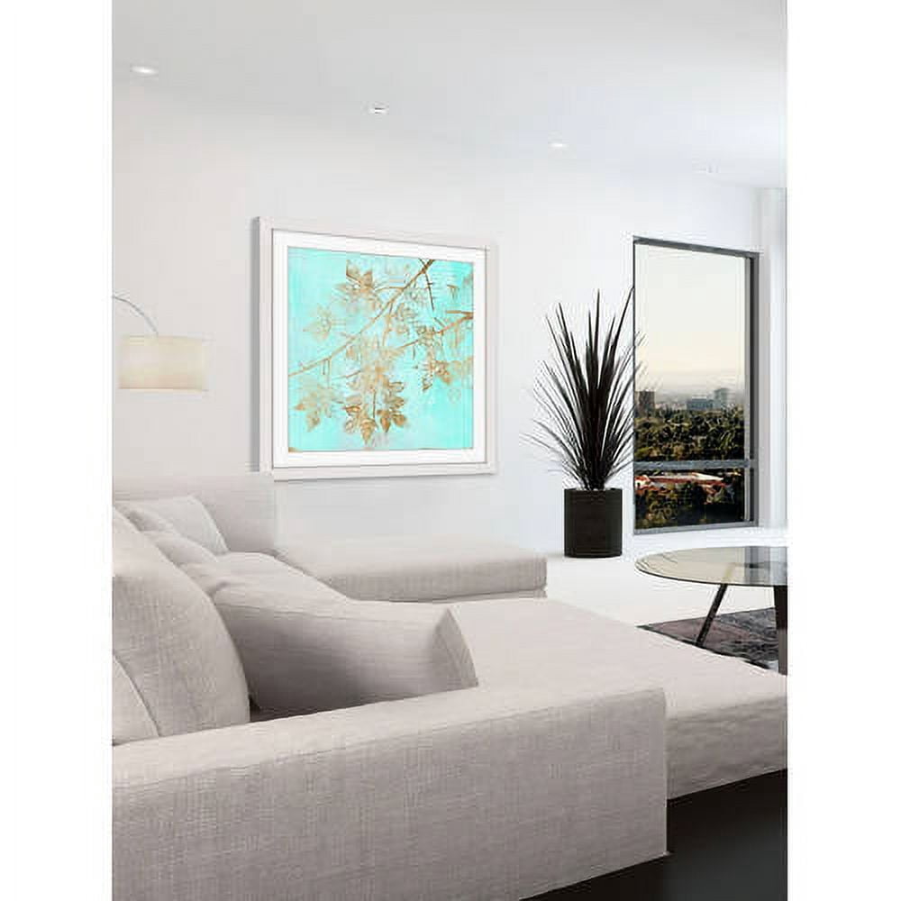 Marmont Hill "Aqua & Gold Maple II" Framed Painting Print