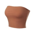 thumbnail image 3 of Made by Olivia Women's Casual Solid Double Layered Strapless Basic Tube Top, 3 of 4