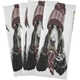 thumbnail image 6 of Hipster Dogs Winter Dish Towels Set of 6, Knitted Hats Scarves Washable Tea Towels Dishcloths Lint-Free 18x28 Inch Fast Drying for Kitchen Restaurant Bar Clean, 6 of 7