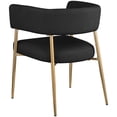 thumbnail image 5 of Meridian Furniture Creston Black Durable Linen Textured Fabric Dining Chair, 5 of 7