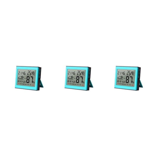 Yuarrent Termómetro higrómetro electrónico ajustable con soporte, Detector colgante, estación meteorológica, medidor de temperatura y humedad Type5 NO5 Yuarrent CBP214148