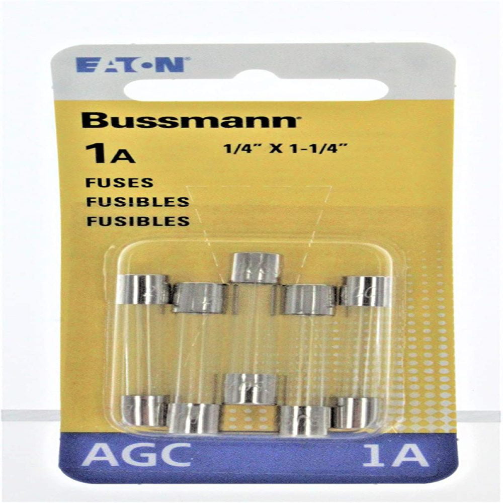 Bussman BP/AGC-4-RP 4 Amp 1/4" X 1-1/4" Fast-Acting Glass Tube Fuses 5 Count 