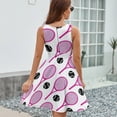thumbnail image 6 of Vivid Pink Tennis Rackets Pattern Dress Fashion Beach Long Dresses Female Party Printed Sundress, 6 of 7
