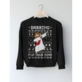 thumbnail image 2 of Dabbing Jesus Ugly Christmas Sweater Funny Dab Dance Youth Kids Sweatshirt Large Red, 2 of 2