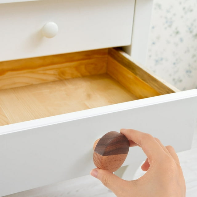 STRANDCHIC Multi Colored Rustic Wood Kitchen Cupboard Door Knobs Set of 2 Decorative Dresser Drawer Handles