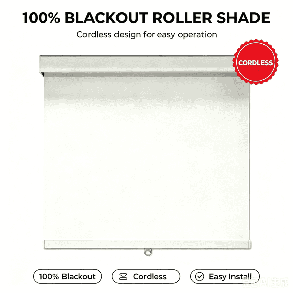 100% Blackout Roller Shade, Cordless,27*70