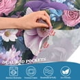 thumbnail image 4 of Yayeee Kitchen Valance Rod Pocket 54" x 18" Living Room Window Curtain, Pink and Purple Flowers, 4 of 6