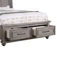 thumbnail image 3 of Benzara Demi Wood California King Size Bed with Sleigh Headboard in Oak Gray, 3 of 5