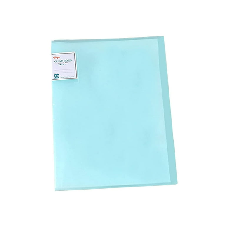 MOTEERLLU A3 30 Pags Diamond Painting Storage Book,Clear Pockets Art Plastic Sleeves Protectors,Large Portfolio Folder,Artwork Report Sheet Letter