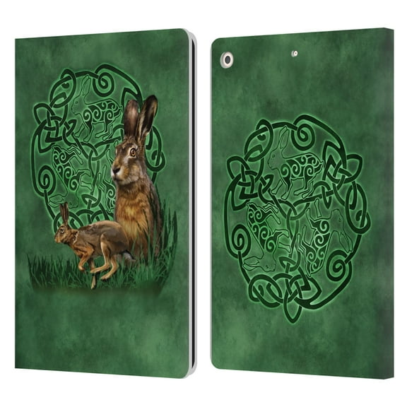 Head Case Designs Officially Licensed Brigid Ashwood Celtic Wisdom 2 Hare Leather Book Wallet Case Cover Compatible with Apple iPad 10.2 2019/2020/2021