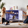 thumbnail image 6 of Heavy Duty Cabinet Multi-purpose Metal Storage Cabinet High Quality Full Metal Frame Sturdy and Durable Adjustable Shelf Height Garage, Living Room, Hallway Purple Size： 33"H X 29.5"W X 13.8"D, 6 of 7
