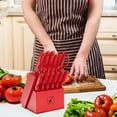 thumbnail image 6 of imarku Knife Set with Block, Sharp Knife Set with Built-in Sharpener, Japanese Stainless Steel Kitchen Knife Set with Non-Slip Ergonomic Handle, Dishwasher Safe, Best Holiday Gifts, 14 PCS, Red, 6 of 14