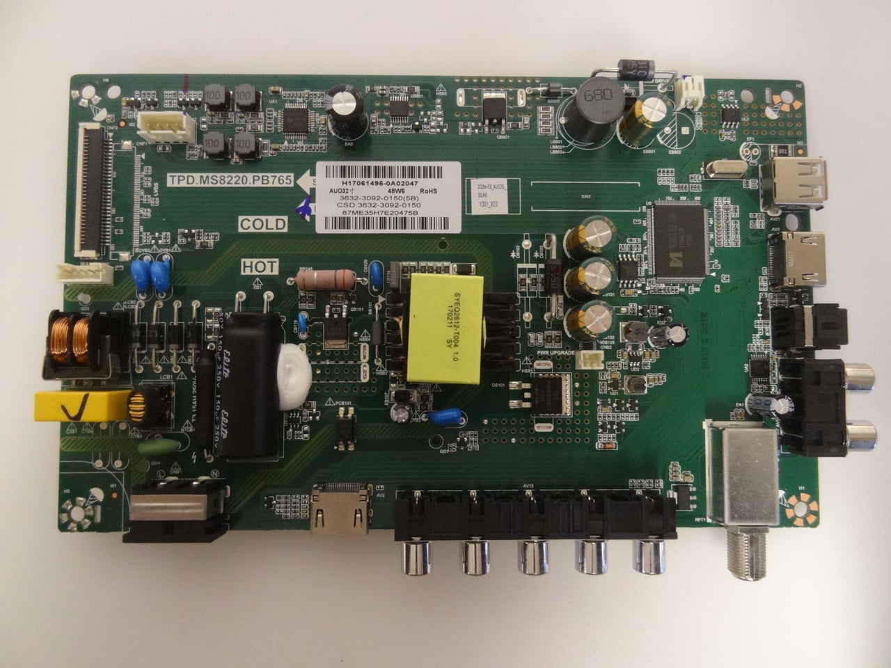 Vizio D32hn-E0 TPD.MS8220.PB765 Main Power Supply Board