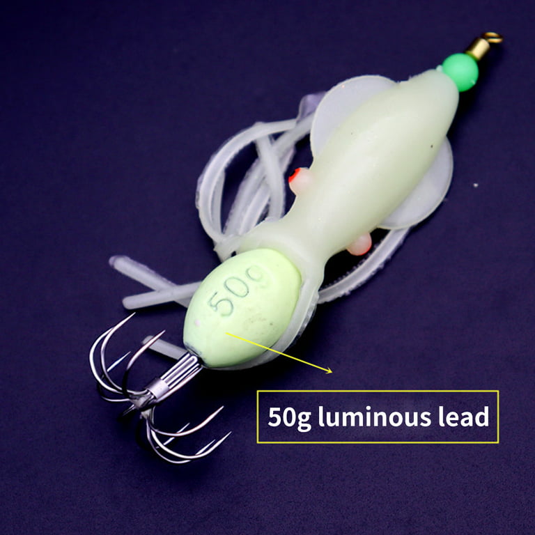 Visland Luminous Squid Jig Hooks Stainless Steel Needles