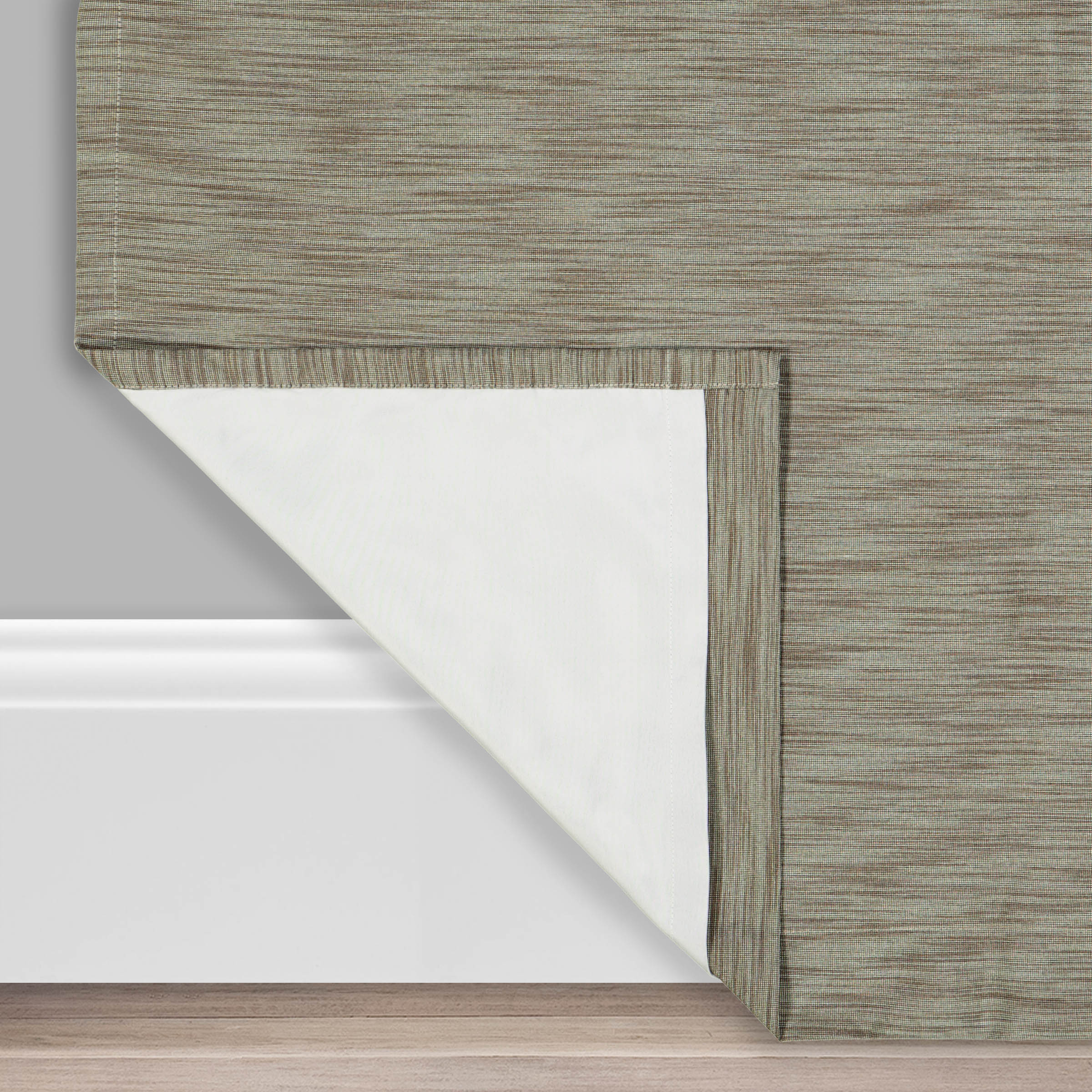 Eclipse Warren Solid Textured Absolute Zero 100% Blackout Grommet Top Single Window Panel, Champagne Gold, 50 x 63