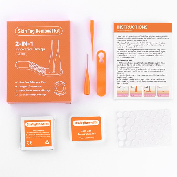 Herramienta de eliminación de etiquetas de piel Kit de eliminación de etiquetas de piel sin dolor con bandas de eliminación y parches de reparación y toallitas limpiadoras LingWen 9024715625977