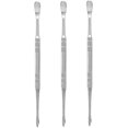 thumbnail image 1 of HAHDAXIA Suiwotin 3 Pcs Outils de Sculpture en Cire, Trousse d'Outils de Sculpture en Acier Inoxydable, Cuillère Outil de Sculpture à Double Tête, Argent, 1 of 7