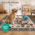 thumbnail image 2 of ODIKA 4'x6' Ultra-Soft Area Rug, Boho Vintage Hallway Emblems Hallways Flower Retro Vine Mirrored None Washable, Bare feet friendly, Silk-Touch for Bedroom Home office, 2 of 5