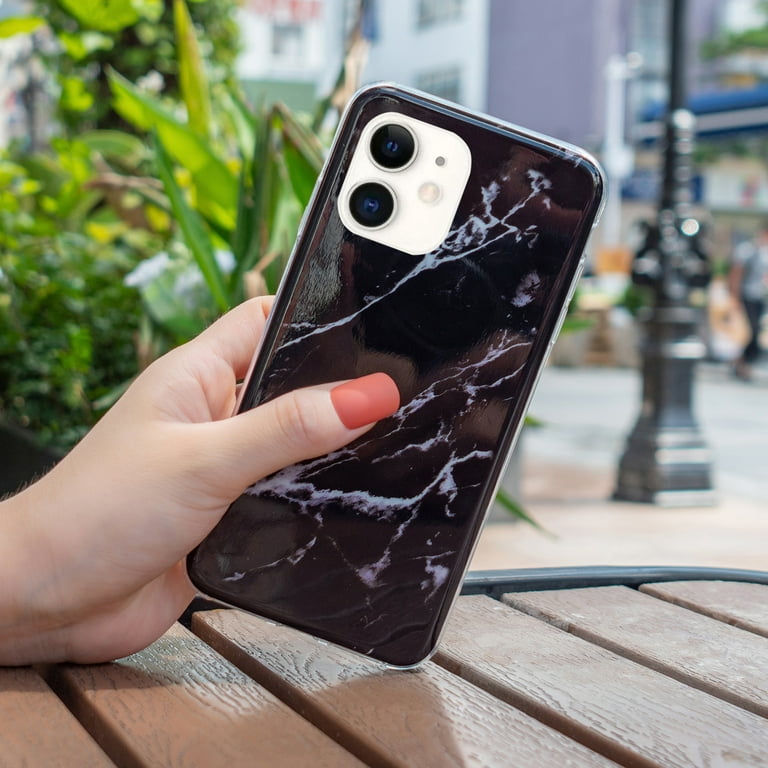 Marble Iphone 11 Black In Case Casetify Black Marble Impact Case