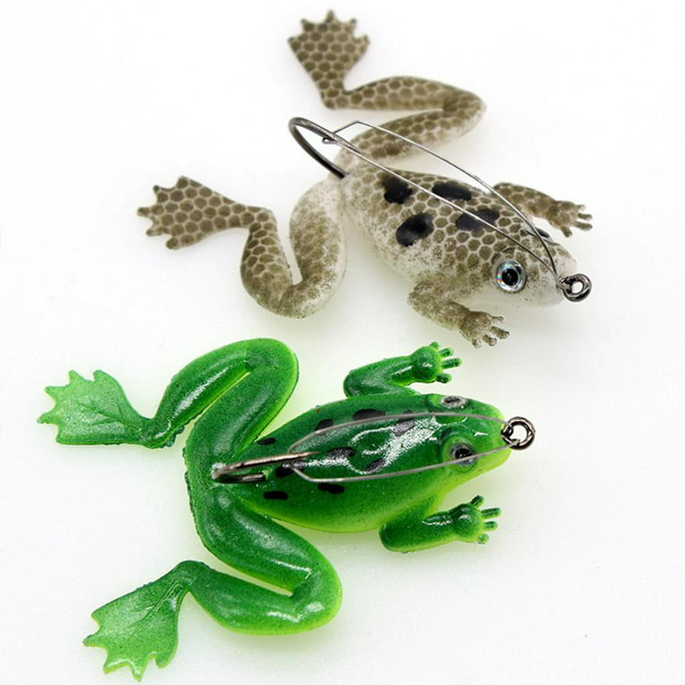 1pc Topwater Frog Lure For Bass Snakehead Freshwater Soft Ba