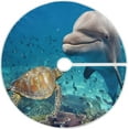 thumbnail image 1 of FMSHPON DolphinTurtle Xmas Christmas Tree Skirt Stand Mat for Holiday Party Decoration Indoor Outdoor 36 inches, 1 of 6