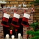 thumbnail image 5 of Saco De Calcetín De Navidad Bolsa De Regalo Adorno De Navidad Rojo Negro Medias De Navidad Bolsa De Dulces Bolsa Colgando Para Árbol De Navidad Dormitorio Y Aula 6 Unids Minnieouse HA038738-00, 5 of 6