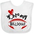 thumbnail image 3 of Inktastic Love My Bulldogs Football Boys or Girls Baby Bib, 3 of 4