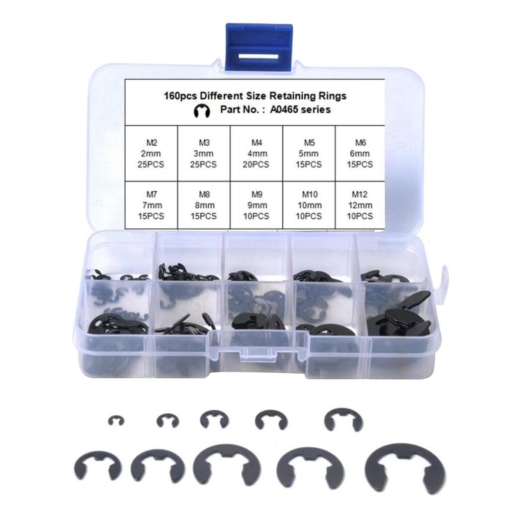 2x160 Pieces Retaining Snap 9 Sizes, 3 Pcs
