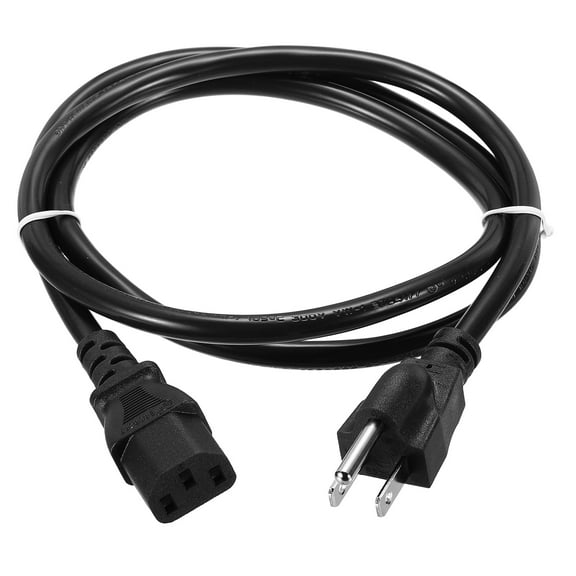 Uxcell 4ft 18 AWG Black 18/3 Universal Power Cord C13 to NEMA 5-15P 10A 125V 3-Prong Extension Power Cord