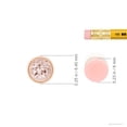 thumbnail image 3 of Angara Collier en Morganite Naturel - Pendentif Solitaire Rond en Morganite avec Lunette en Or Rose 14K pour Femmes, 3 of 8