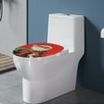 thumbnail image 3 of ZIATUBLE Christmas Seniors Toilet Lid Dust Cover with Stretch Edges Decorative Toilet Seat Covers Lids Elongated Lids Universal for Most Toilet Bowl Lids giftss, 3 of 6