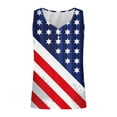 thumbnail image 4 of Independence Day Tank Women Red White and Blue Tank for Women Red White and Blue Tank Tops for Women American Flag Top Women's New Summer V-Neck Sleeveless Casual Printed Button Up T-Shirt, 4 of 4