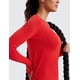 thumbnail image 5 of Camiseta Deportiva de Manga Larga Sin Costuras para Mujer CRZ YOGA Roja XXS, 5 of 6