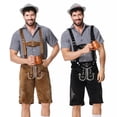 thumbnail image 2 of Traje de cerveza de talla dividida, pantalones con tirantes, traje de cerveza, traje de festival de cerveza de Múnich, pantalones con tirantes de bar, 2 of 6