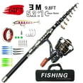 thumbnail image 1 of Telescopic Fishing Rod and Reel Combo Set for Trout and Saltwater Angling with Interchangeable Handle Design, 1 of 6