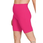 Zenana Women & Plus Athletic High Rise Wideband Workout Outseam Biker Shorts