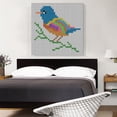 thumbnail image 2 of ARTCANVAS Bird Color Grid Jewel Pixel Canvas Art Print - Size: 36" x 36" (1.50" Deep), 2 of 9