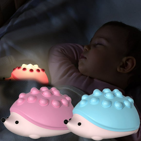 MesaSe A Mené la Lumière de Nuit de Hérisson Mignonne en Silicone Bébé Lampe de Nuit Robinet Contrôle Animal Chambre d'Enfant Veilleuse avec 7 Couleur Gradation USB Charge Tactile Lampe Humeur d'Apaisement pour les Tout-Petits