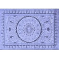 thumbnail image 1 of Ahgly Company Machine Washable Indoor Rectangle Medallion Blue Traditional Area Rugs, 3' x 5', 1 of 4