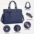 thumbnail image 4 of Bolsa para portátil RAINSMORE para mujer, 15.6 pulgadas, poliuretano, impermeable, azul, 4 of 8