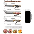 thumbnail image 3 of Artisan Knife Set with Durable Leather Sheath - Style Includes Elegant Black, Imperial Ruby, and Aurora Fantasy Blades. Perfect for Boning, Peeling, Outdoor BBQ, Knife Collectors and Enthusiasts, 3 of 10