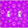 thumbnail image 1 of Metal Light Switch Plate Cover Dog Bone Treats Neon Purple DOG031, 1 of 13