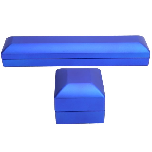 Joyero con luz LED, joyero azul, joyero con luz LED, caja de regalo para collar, funcionalidad de alta precisión