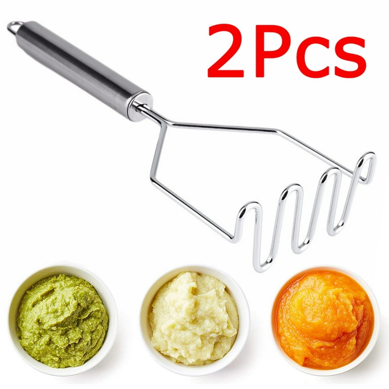 2pcs Stainless Steel Handle Potato Masher & Ricer Mash Potatoes Vegetable  Tool