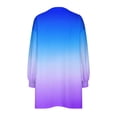 thumbnail image 5 of Swstbby Liquidation d'Économies d'Automne! Hauts d'Automne pour Femmes Grande Taille, Chandail à Col Rond Surdimensionné pour Femmes Imprimé Tunique à Manches Longues Violet TG, 5 of 5