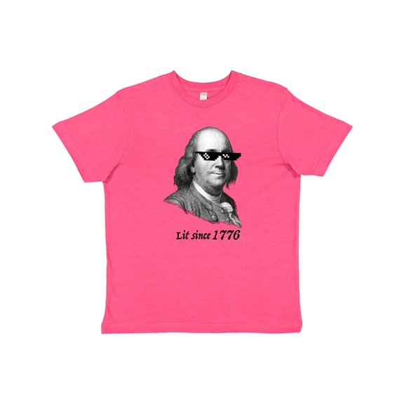 Inktastic Lit Since 1776 Lit Ben Franklin Youth T-Shirt