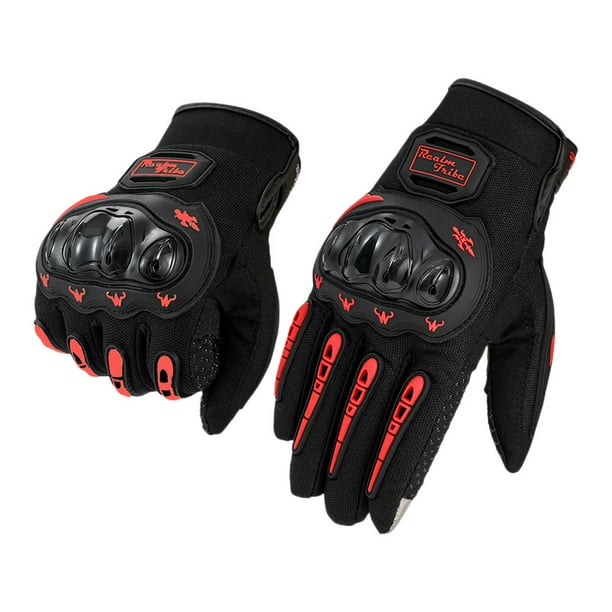 Guantes de motociclista Guantes de moto de cuero antideslizantes Durables para BMX ATV Road Racing Tmvgtek Accesorios para autos y motos