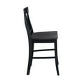 thumbnail image 5 of International Concepts Black/Washed Coal Solid Wood Cosmo Counter Height Stool, 5 of 8