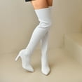 thumbnail image 6 of FAMTKT Women's Knee High Boots Long Sexy Pointed Toe High Heels Fashion Party Dressy Heels Boots Elastic Slimming Boots, Womens Boots, 6 of 6